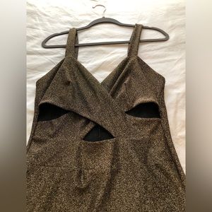 A beautiful gold black sparkly dress from Fashinova